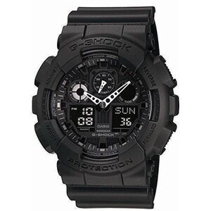 Casio Men's Watch G-Shock Black Resin Strap Anti-Magnetic Ana-Digital GA100-1A1